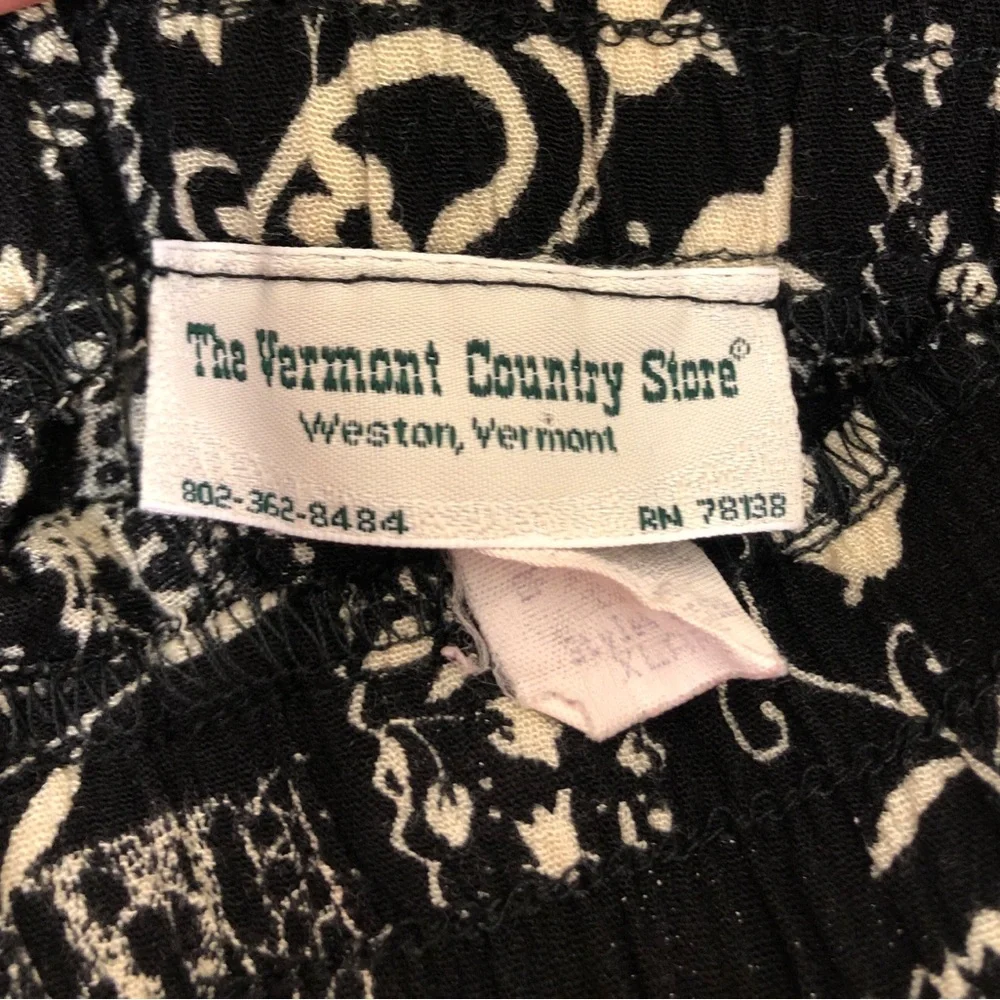 Black & White Patchwork Maxi Skirt by The Vermont Country Store sz X-large